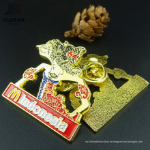 Benutzerdefinierte Logo Promotion Geschenk Emaille Pin Gold Metall Anstecknadel Abzeichen